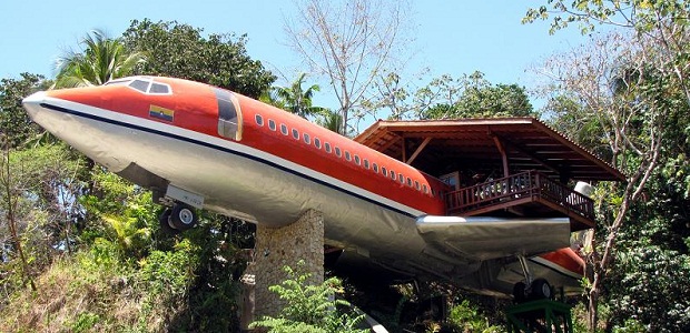 【飛行機ホテル】飛行機を改装して作られたコスタリカのユニークなホテル